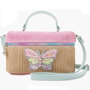 Miss Gwen’s NWTS  OMG ACCESSORIES Small Butterfly Straw Crossbody Bag